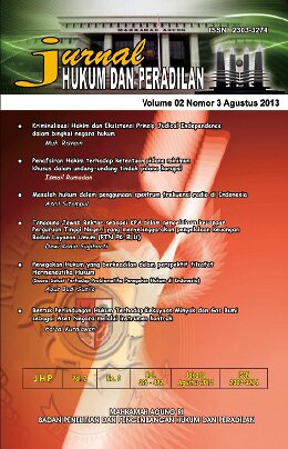 Jurnal Hukum Dan Peradilan Volume 2 Nomor 3 2013